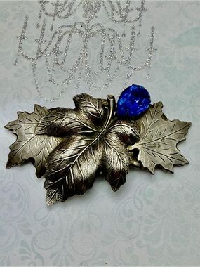 Vintage Huge Art Deco Brooch #cz350
